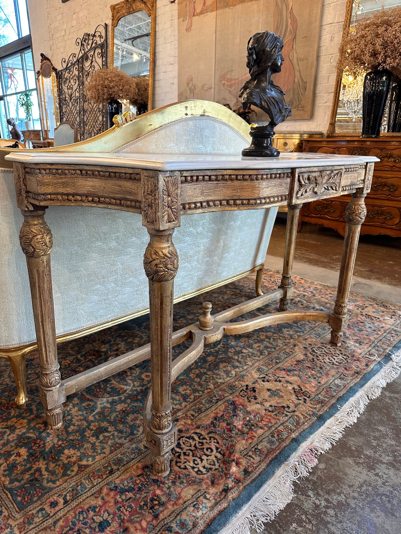Louis XVI Curved Console Table