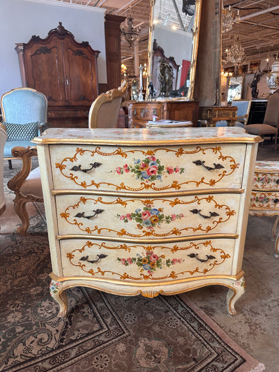 Antique Hand-Painted French 3 Drawer Chest | Le Chateau | European Luxury Furniture in Atlanta