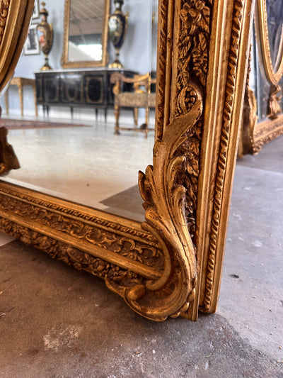 (PAIR) Louis XIV Gilt Beveled Pair of Mirrors | Le Chateau | European Luxury Furniture in Atlanta