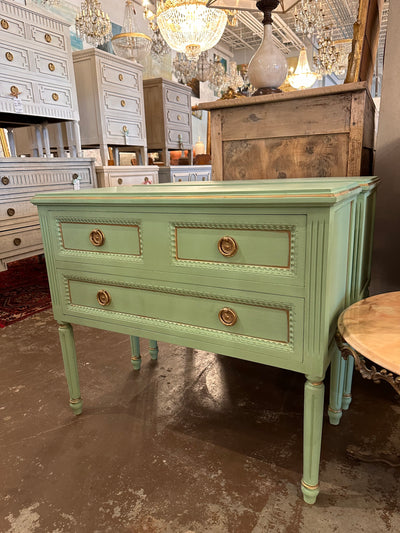 Swedish 2 Drawer Nightstand with Long Legs | Le Chateau | European Luxury Furniture in Atlanta