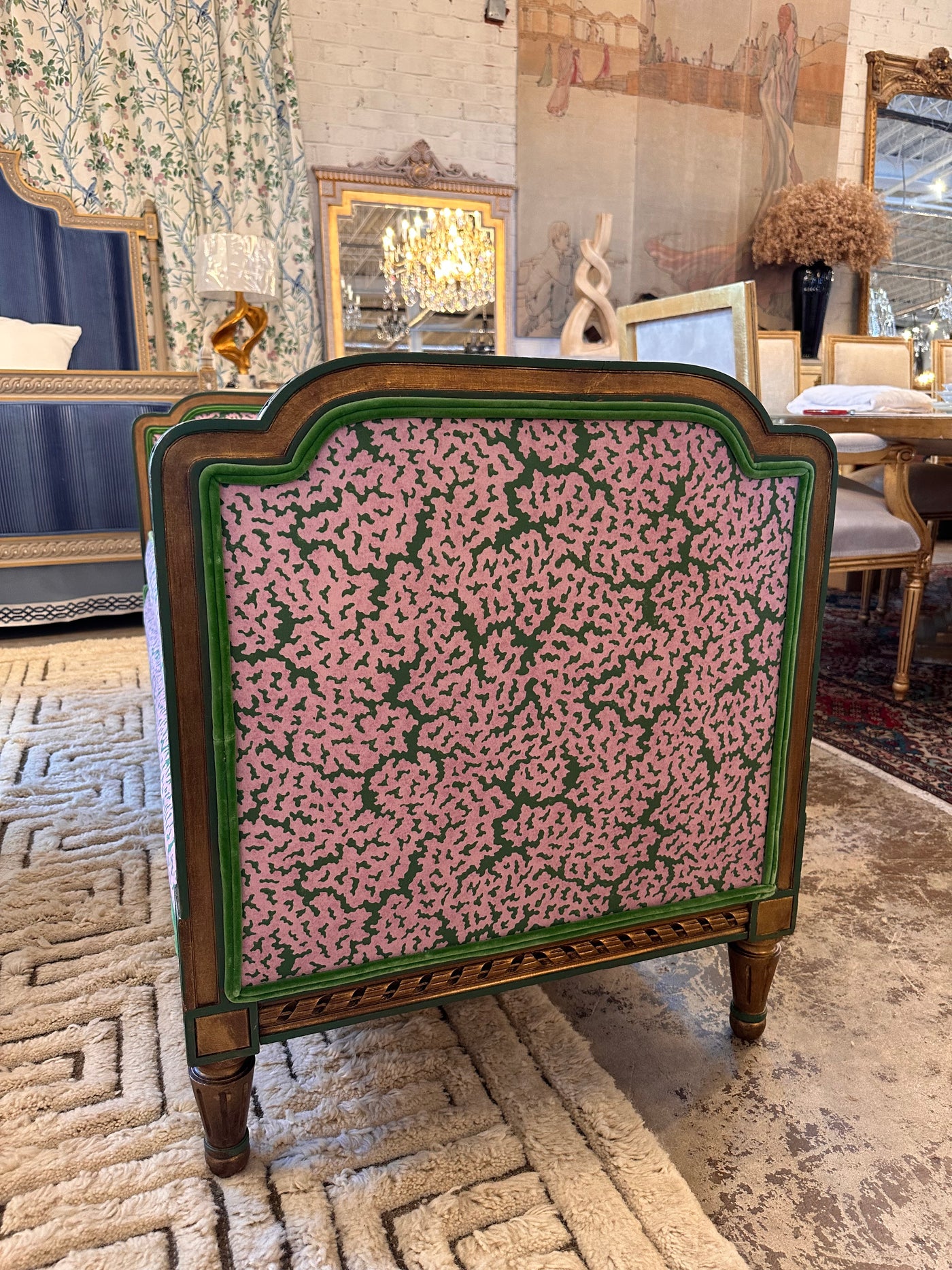 Pink & Green Louis XVI Daybed