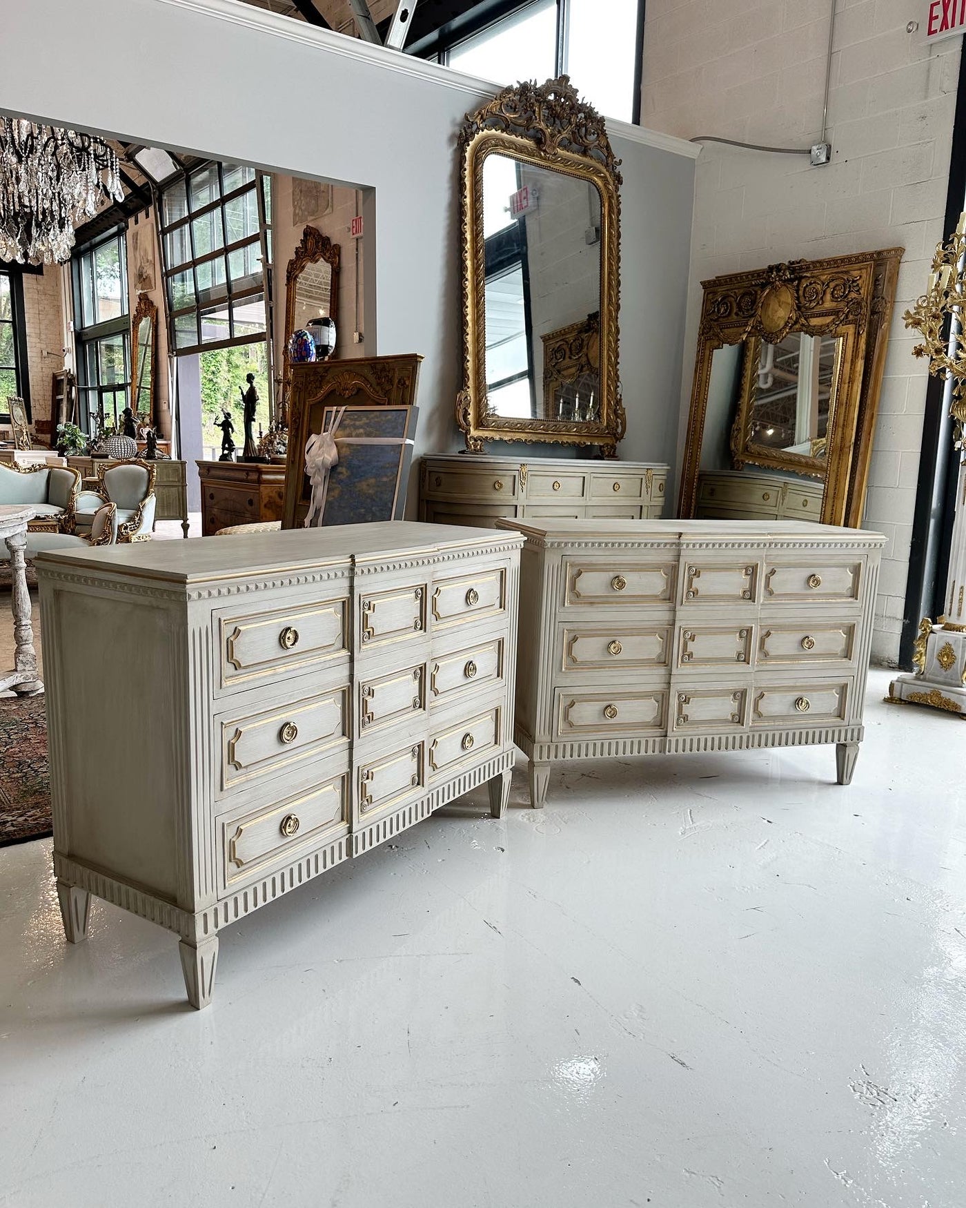 Swedish Chest of Drawers with Block Drawer Detail