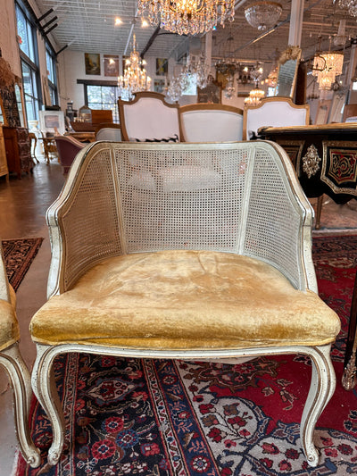 Dining Room Louis Cane Back Stool Louis XV Cane Back Pair Of