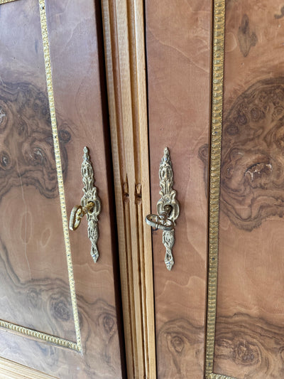 Louis XVI French Burl Wood Marble Sideboard
