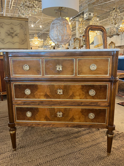 Burlwood Chest with Marble Top