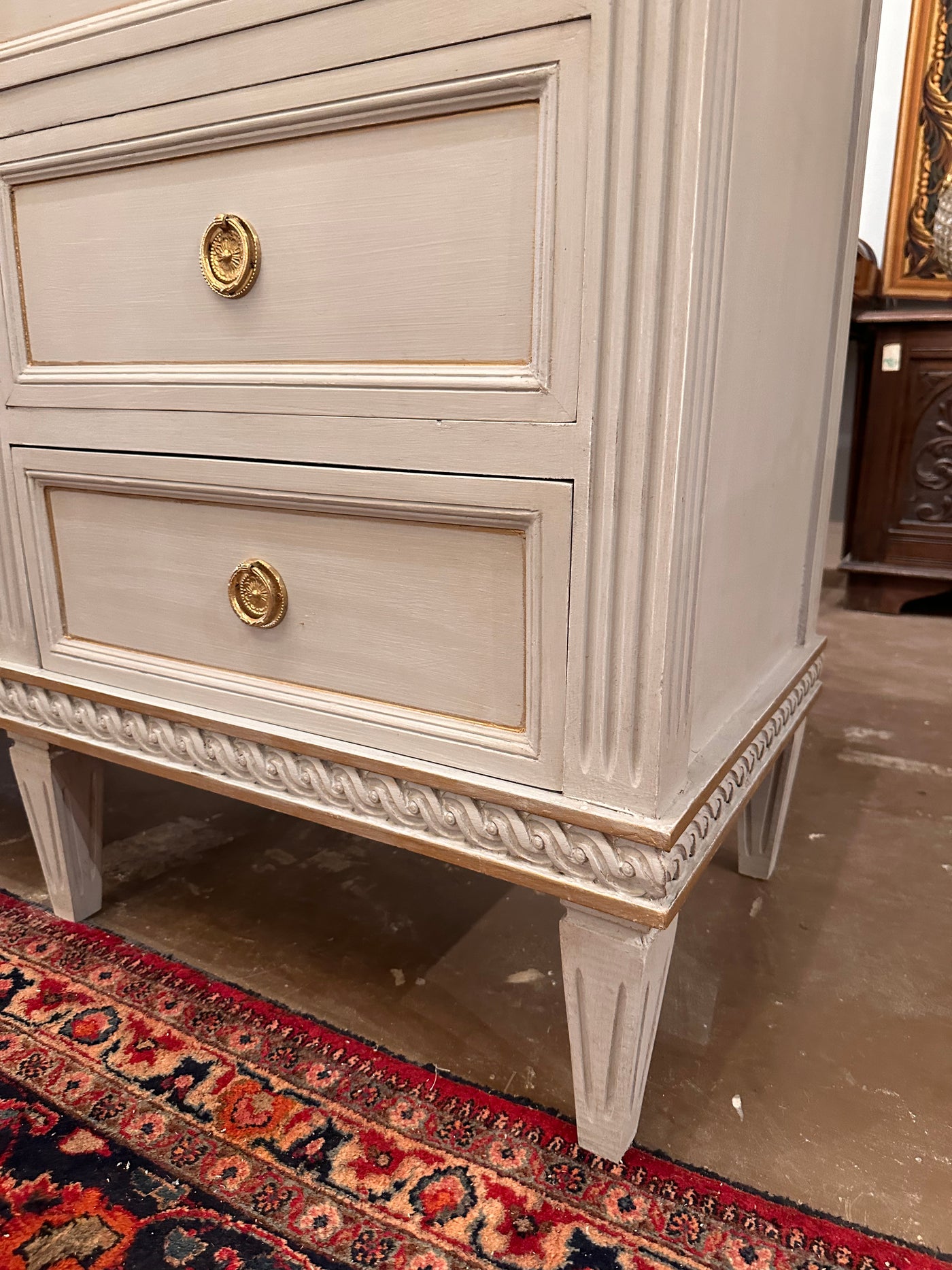 Swedish 9 Drawer Dresser in French Blue | Le Chateau | European Luxury Furniture in Atlanta