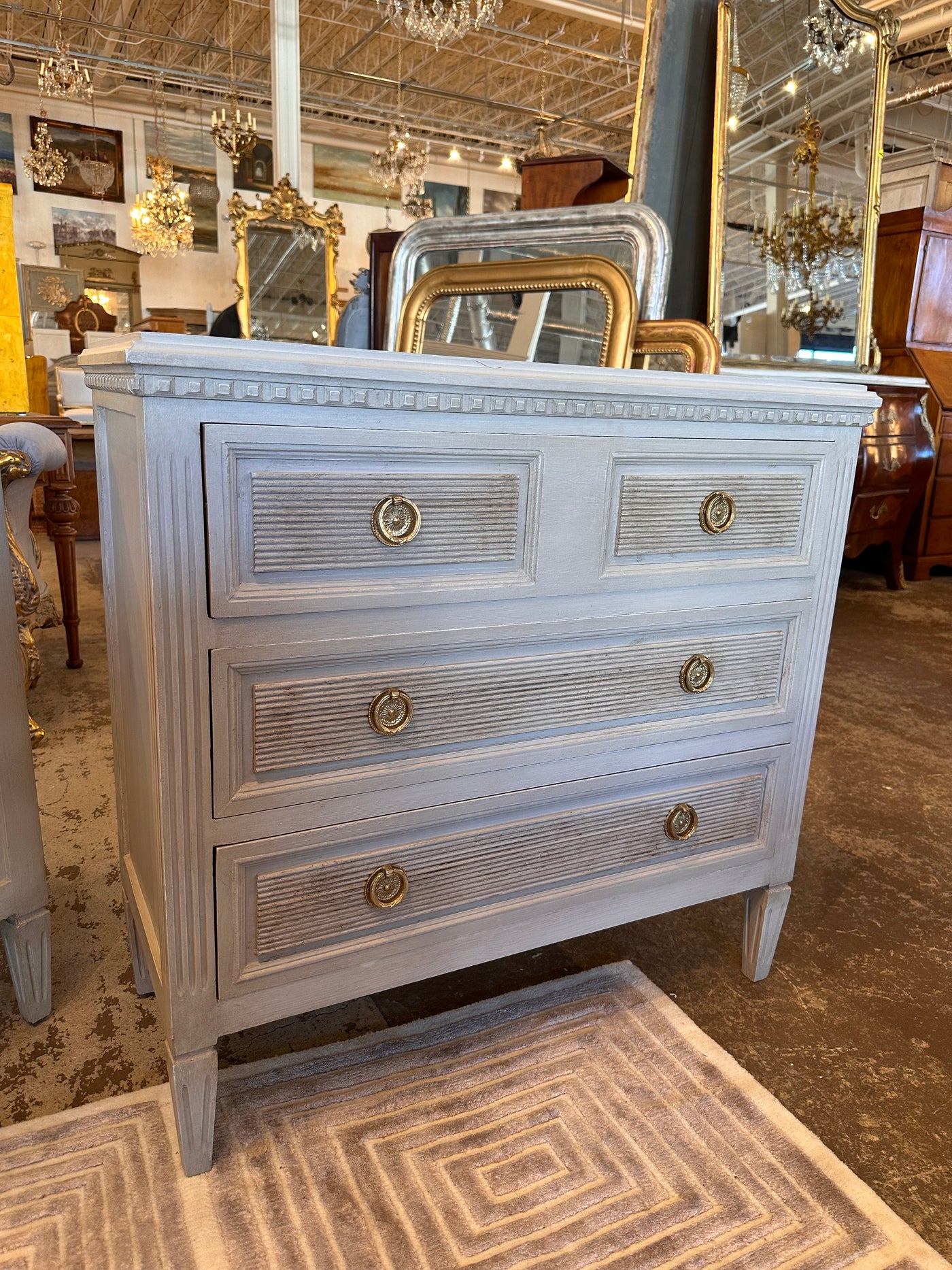 Swedish Chest with Reeded Sections