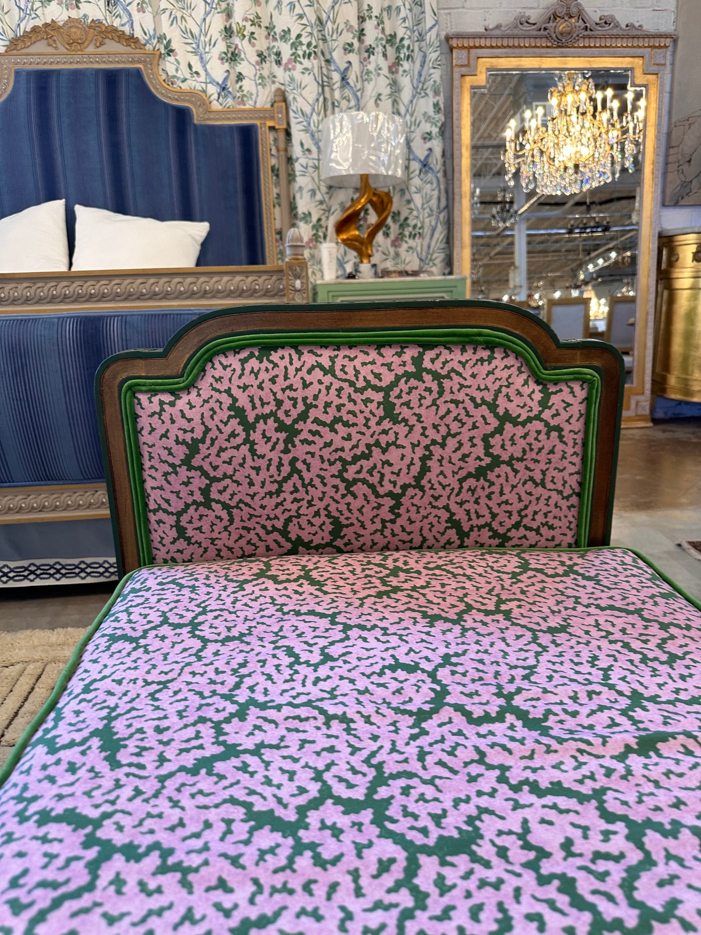 Pink & Green Louis XVI Daybed