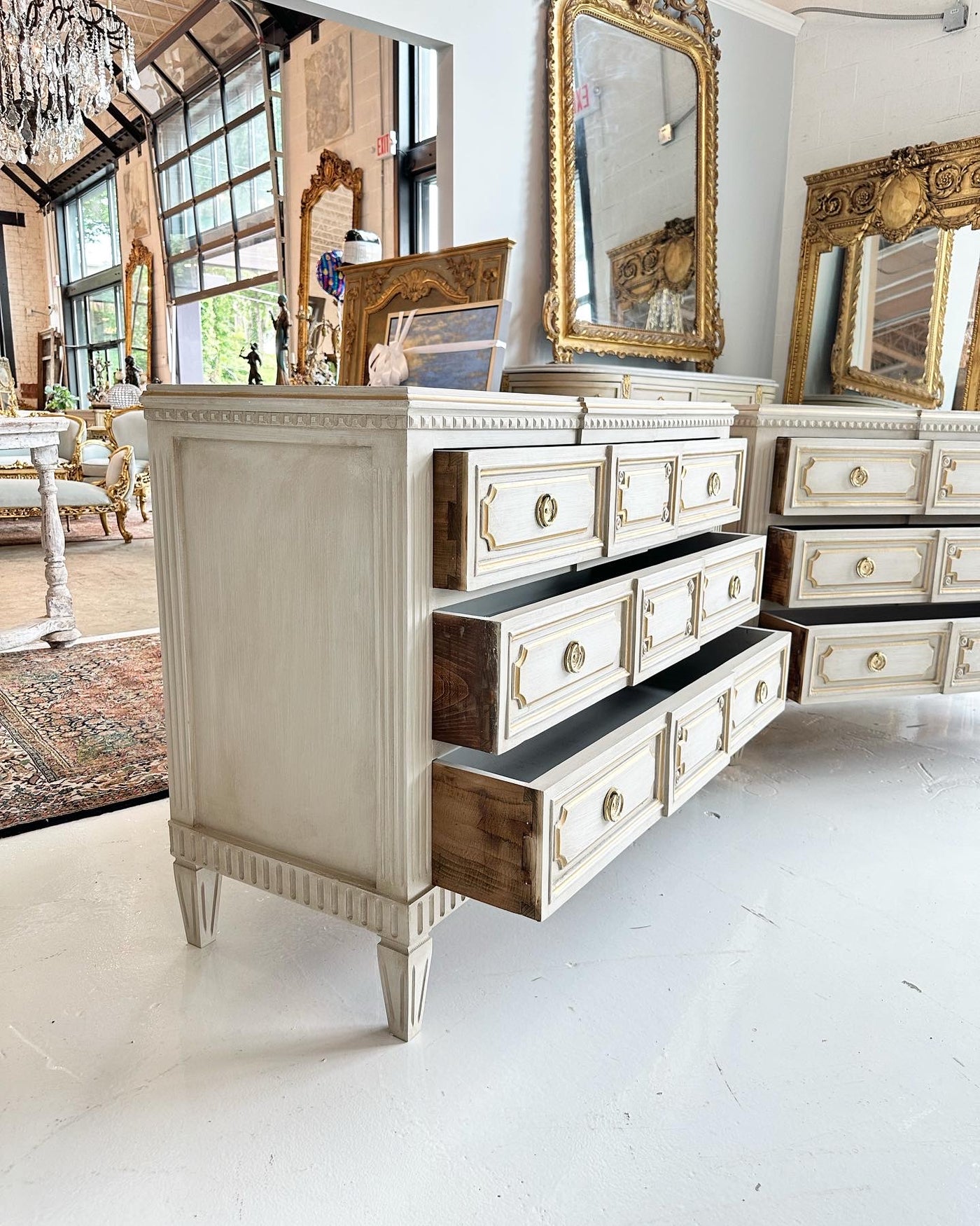 Swedish Chest of Drawers with Block Drawer Detail | Le Chateau | European Luxury Furniture in Atlanta