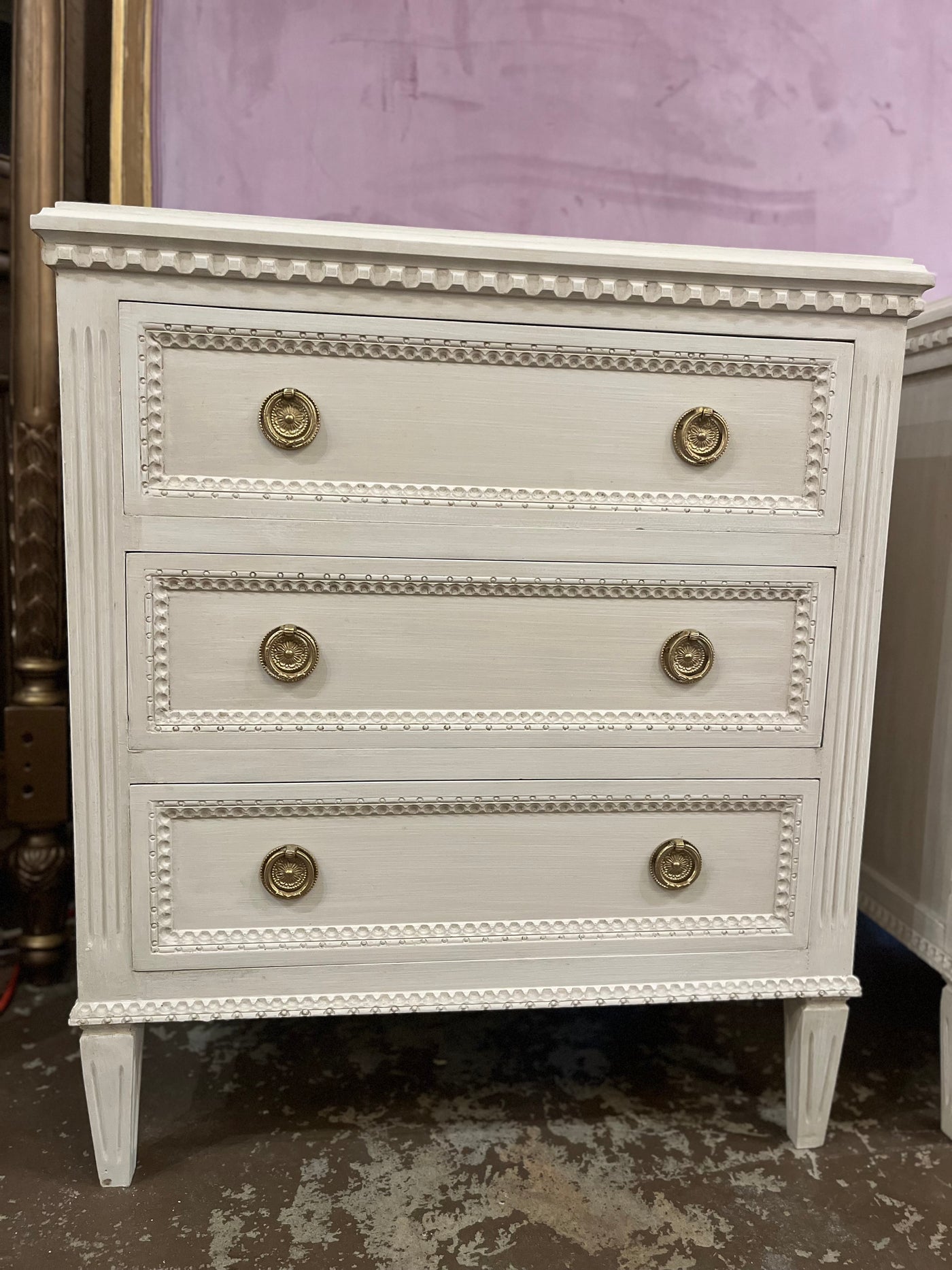 Swedish Chest with Beaded Trims