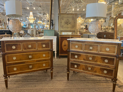 Burlwood Chest with Marble Top