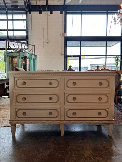 6 Drawer Swedish Dresser with Open Trim | Le Chateau | European Luxury Furniture in Atlanta