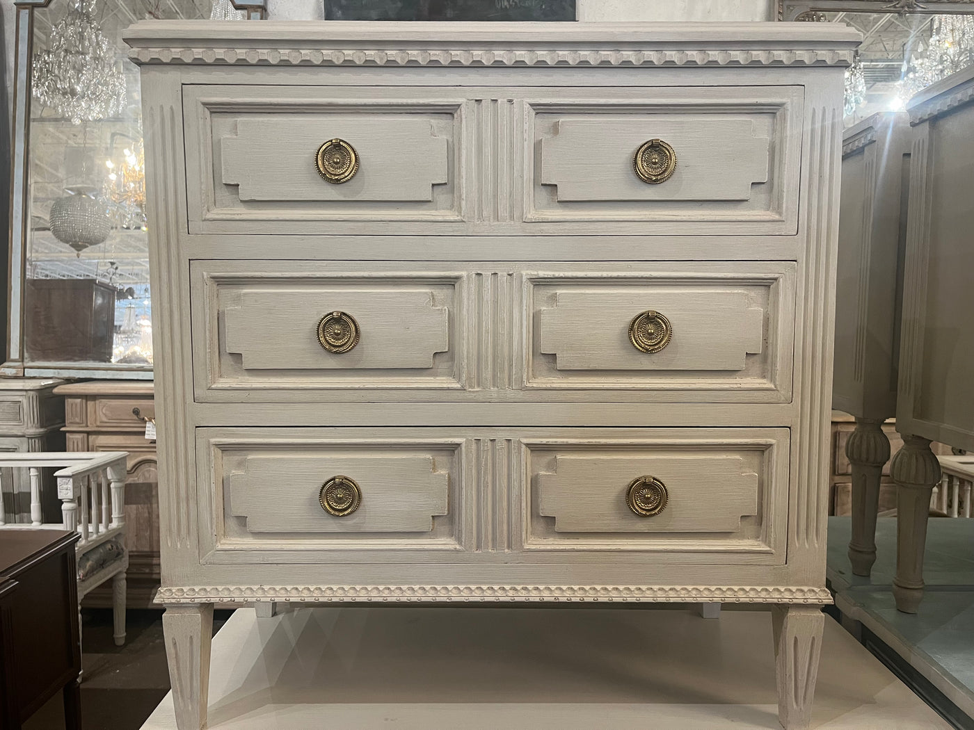 Natural Gray Wash Swedish Chest