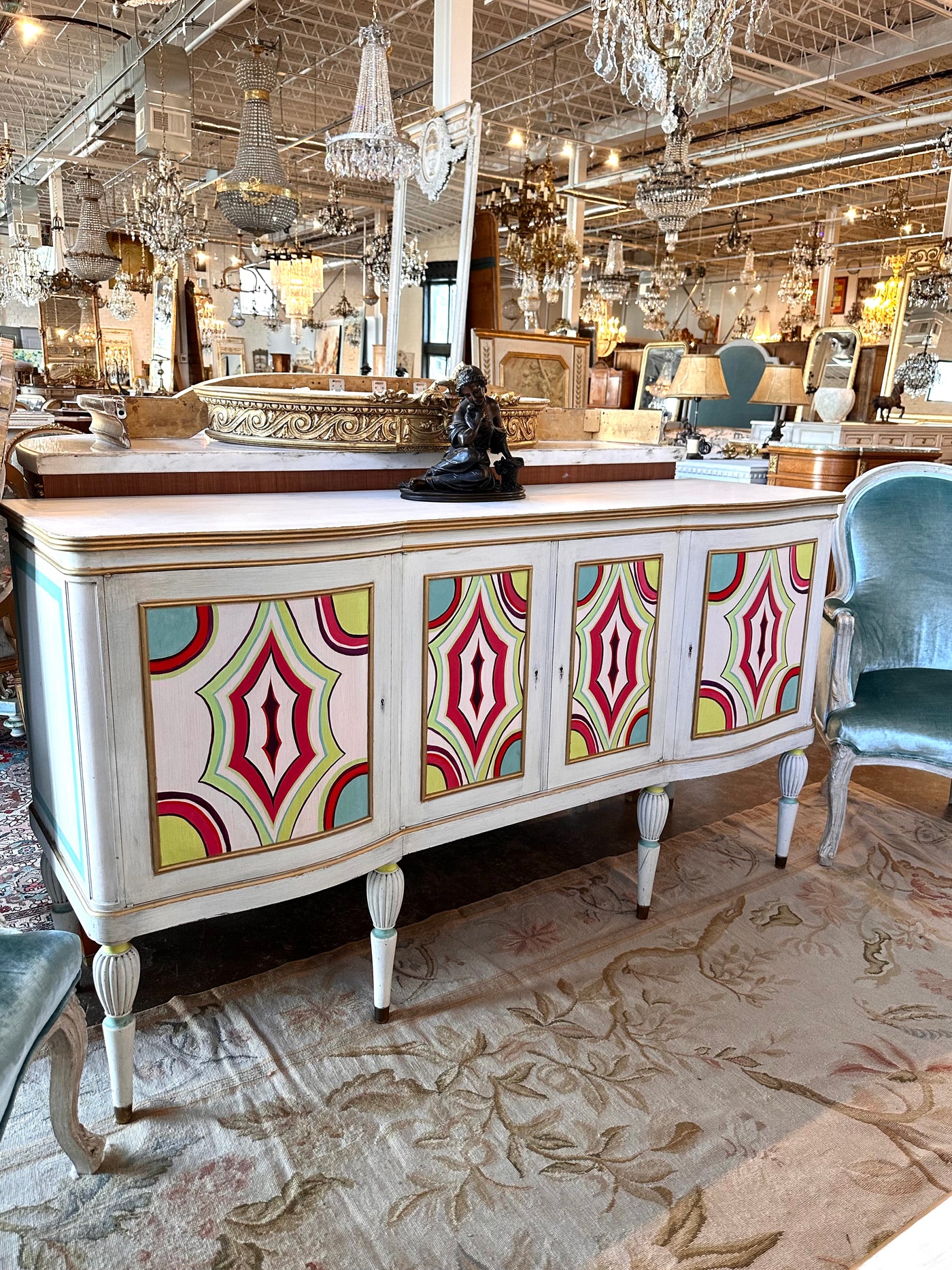 French Hand-Painted Buffet