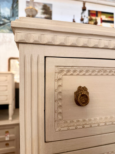 Antique Swedish Nightstands with Bow Hardware | Le Chateau | European Luxury Furniture in Atlanta