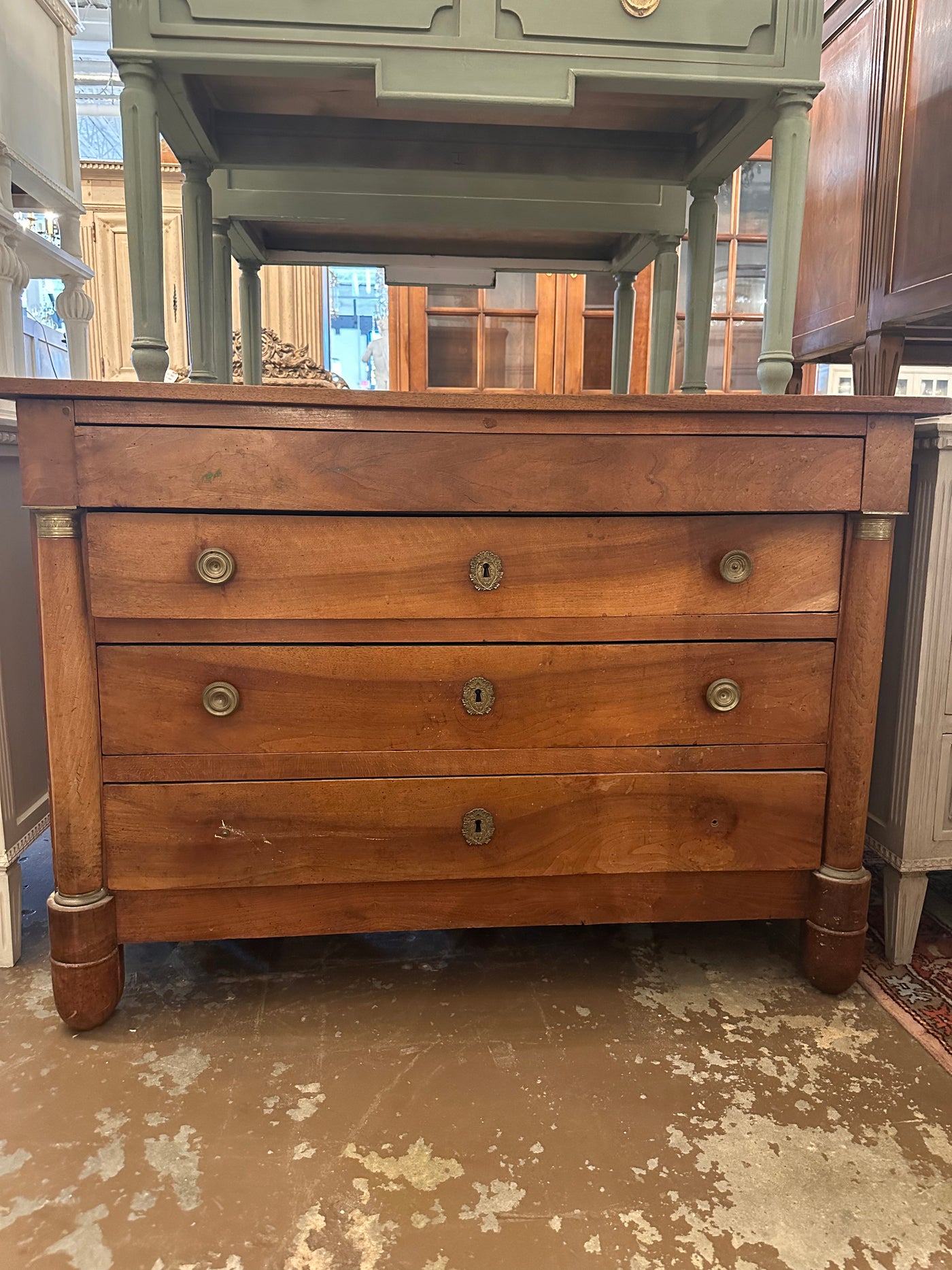 18th Century French Empire Chest Original Wood Finish | Le Chateau | European Luxury Furniture in Atlanta