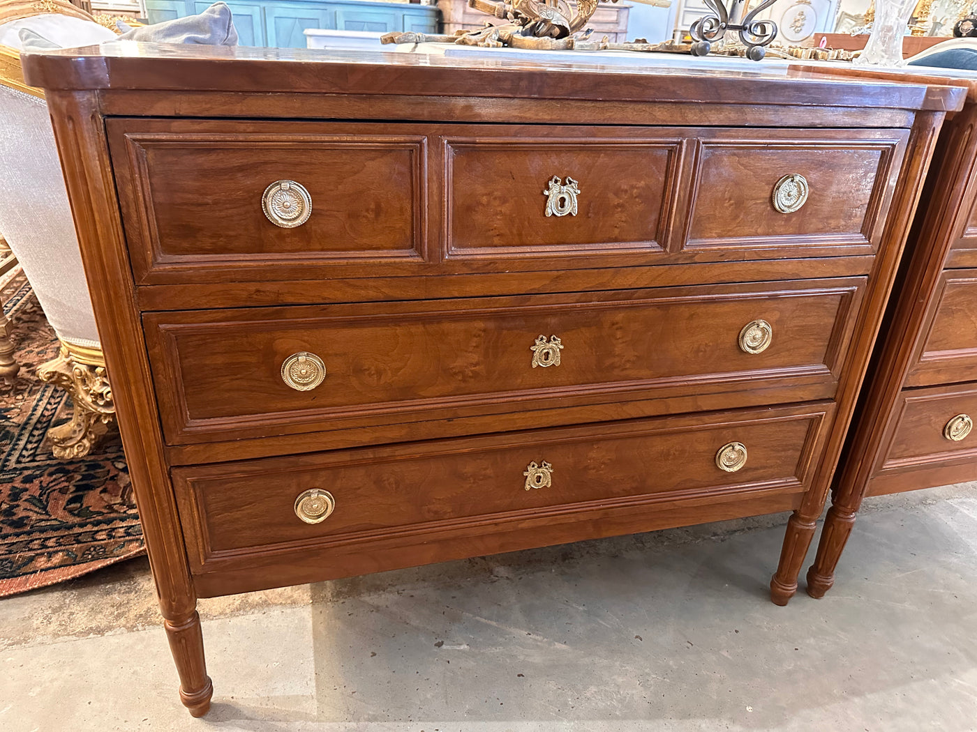 Designer Pick: French Burl Wood Rounded Corner Chest | Le Chateau | European Luxury Furniture in Atlanta