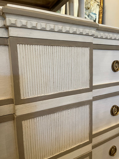 Reeded Block Front Antique Swedish Chests