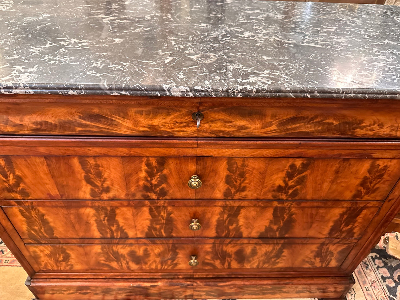 Louis Philippe Chest in Original French Polish Walnut Stain | Le Chateau | European Luxury Furniture in Atlanta