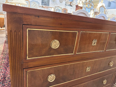 Dark Stain French Burl Wood Chest