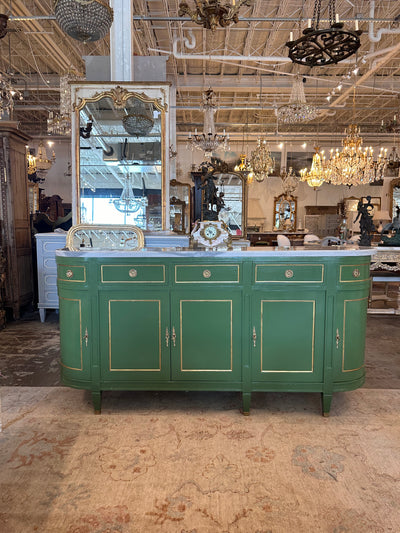 Green Lacquered French Louis XVI Sideboard