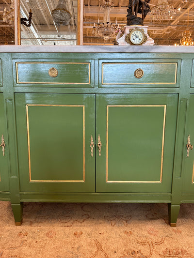 Green Lacquered French Louis XVI Sideboard