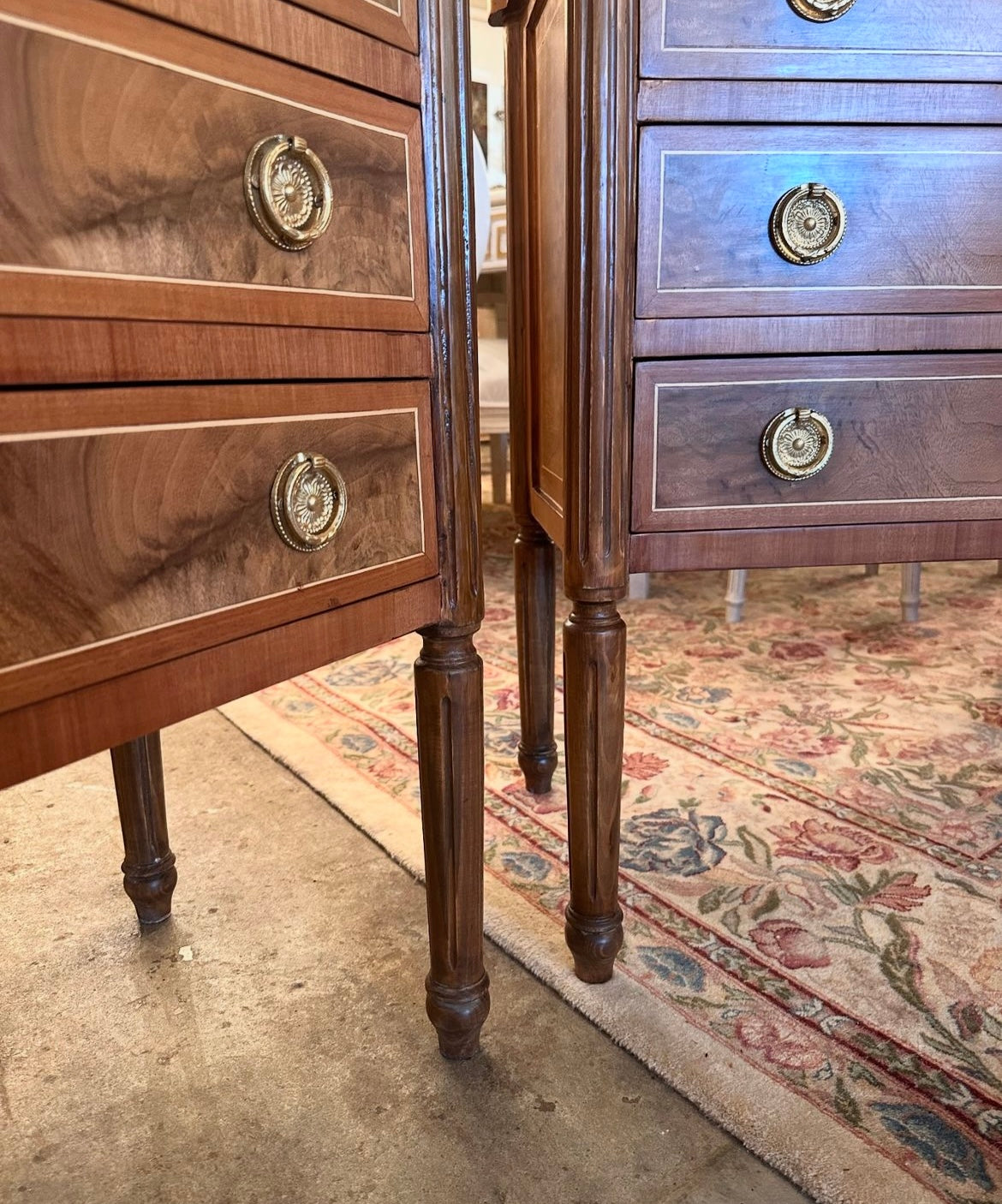 Antique Burl Wood Chest with Gold Trim | Le Chateau | European Luxury Furniture in Atlanta