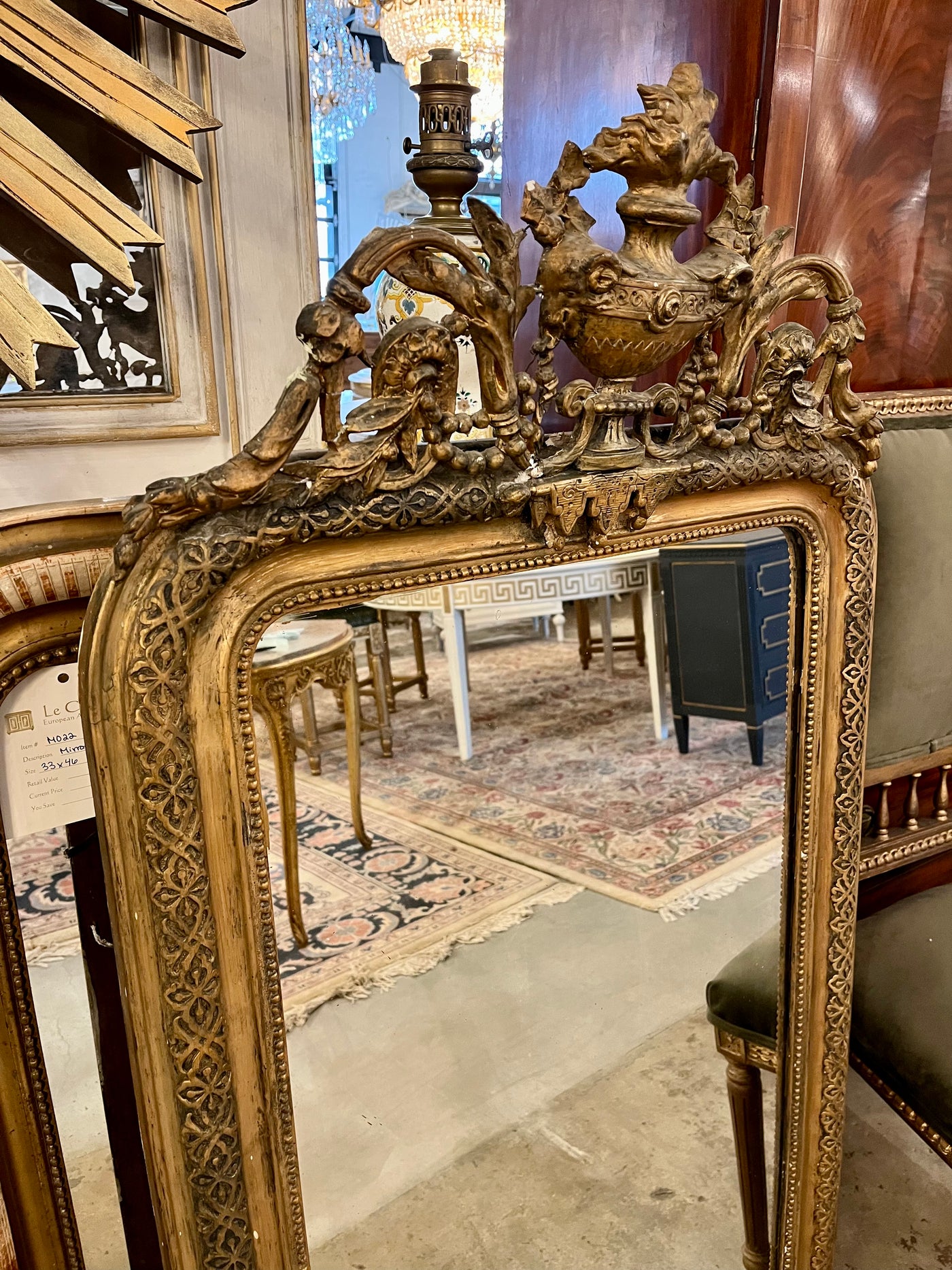 Antique French Ornate Gilded Mirror | Le Chateau | European Luxury Furniture in Atlanta