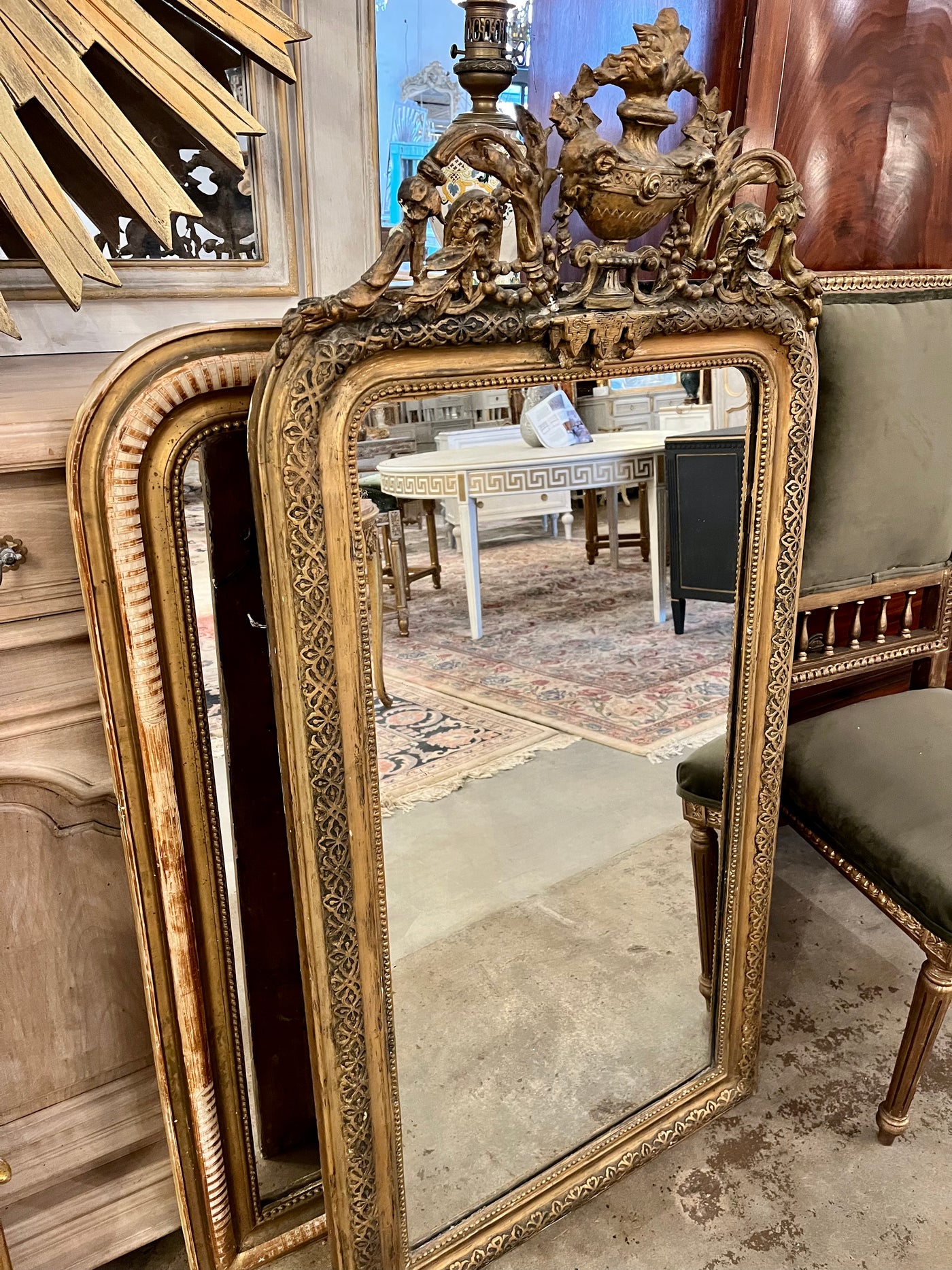 Antique French Ornate Gilded Mirror | Le Chateau | European Luxury Furniture in Atlanta