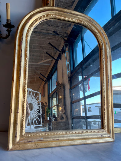 Antique French Louis Philippe Mirror with Beaded Trim | Le Chateau | European Luxury Furniture in Atlanta