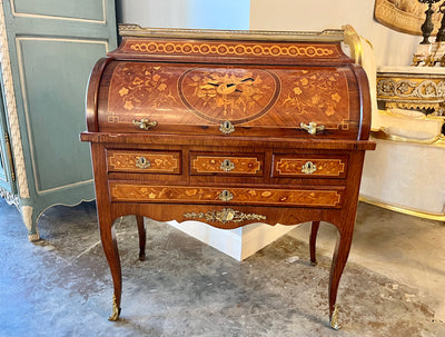 Antique French Louis XV Marquetry Desk | Le Chateau | European Luxury Furniture in Atlanta