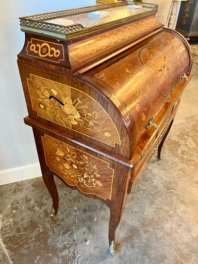 Antique French Louis XV Marquetry Desk | Le Chateau | European Luxury Furniture in Atlanta