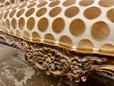 Louis XVI Gold Polka Dot Bench