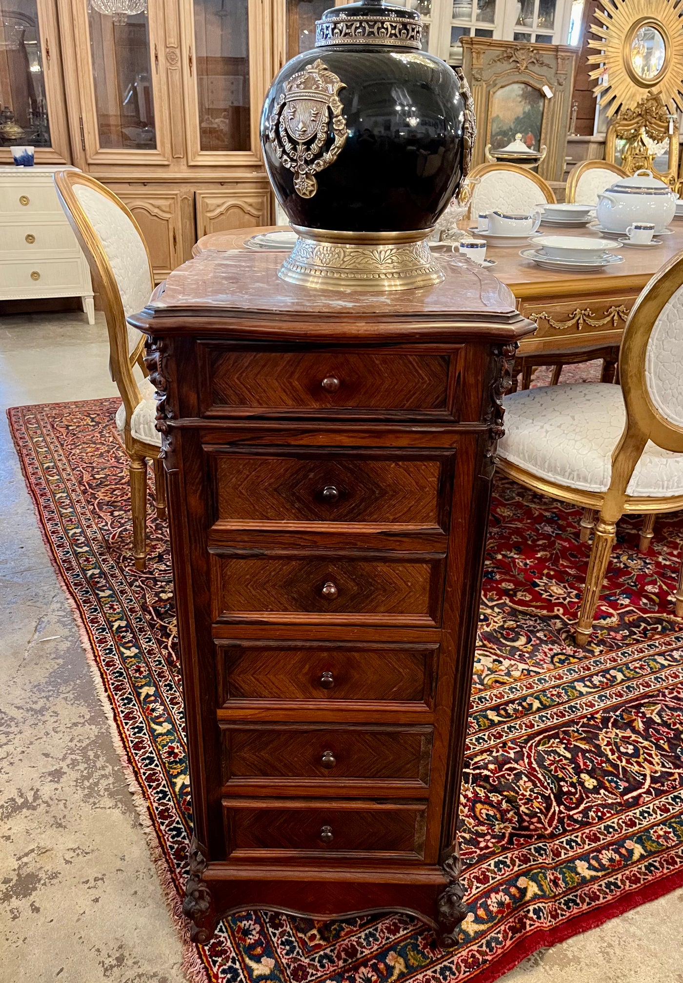 Louis XV Skinny Chest of Drawers