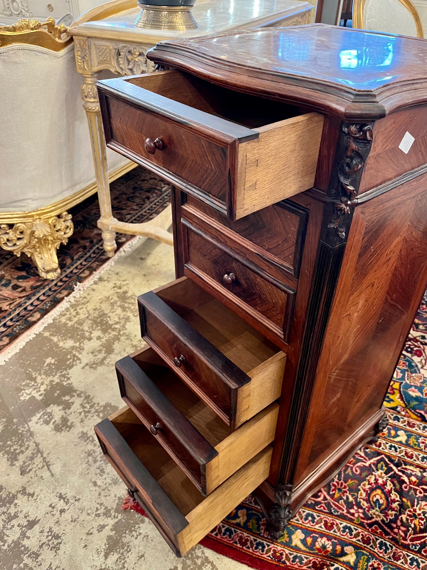 Louis XV Skinny Chest of Drawers