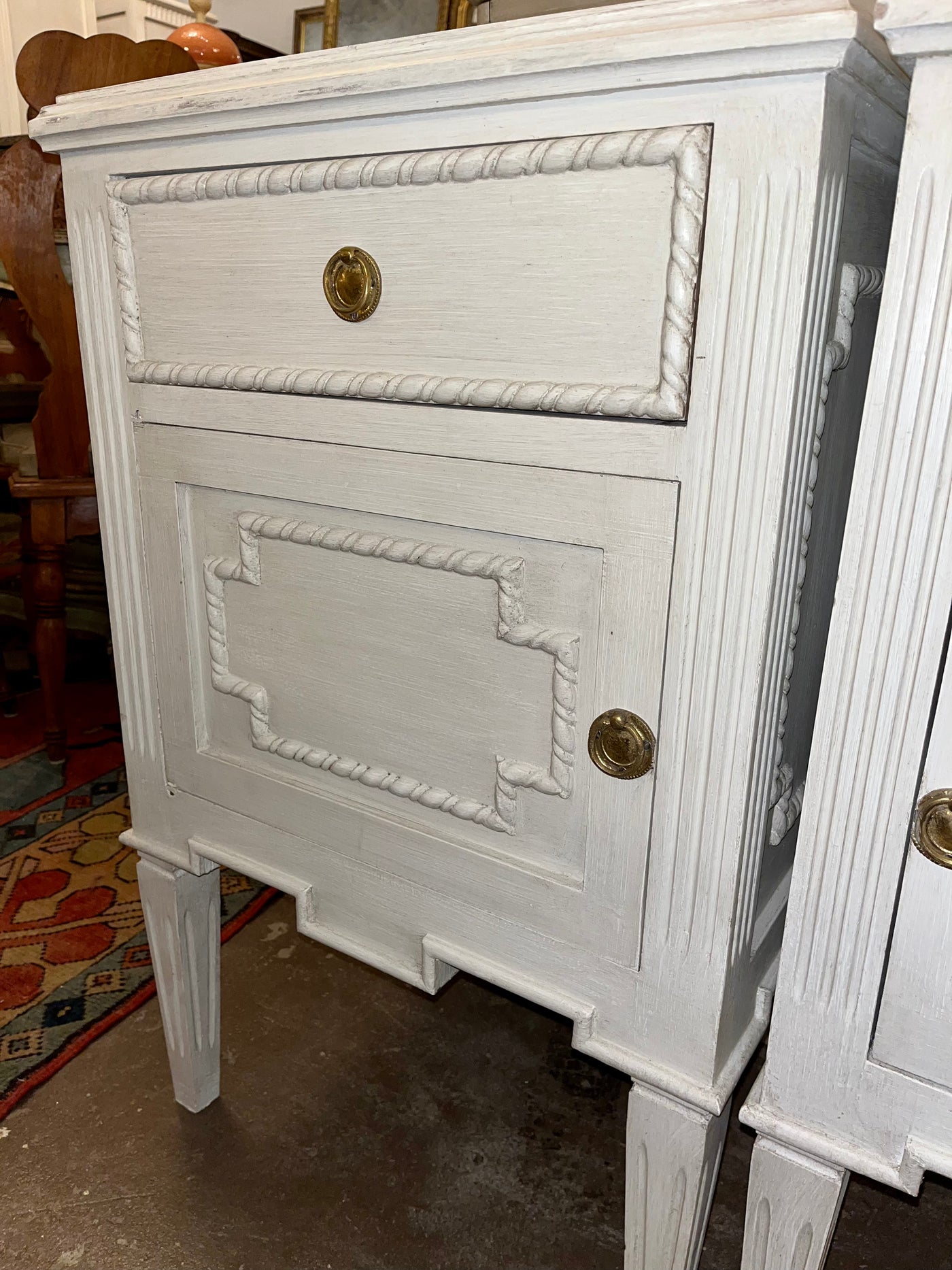 Swedish Nightstand with Drawer & Door