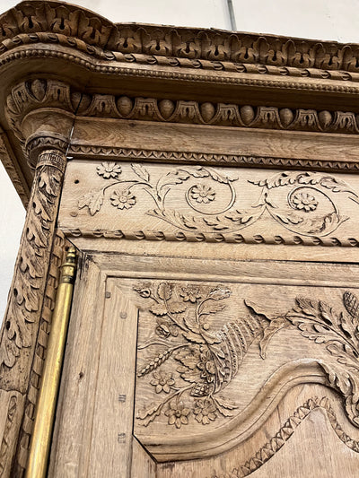 18th Century Floral Carved Armoire | Le Chateau | European Luxury Furniture in Atlanta