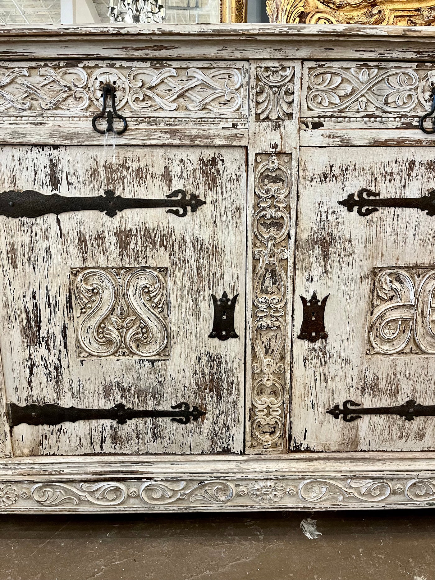 18th Century French Sideboard with Antique White Finish