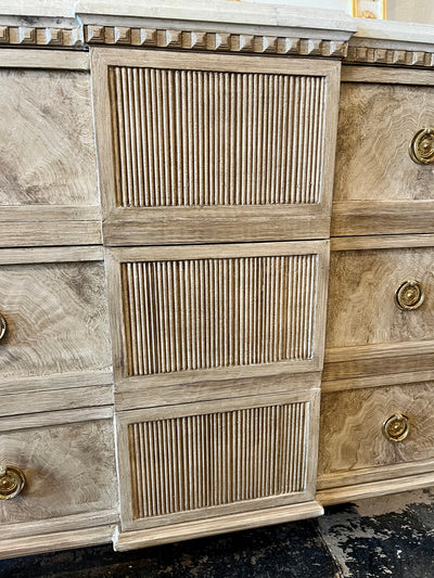 Swedish Reeded Front Chest with Painted Marble Top | Le Chateau | European Luxury Furniture in Atlanta