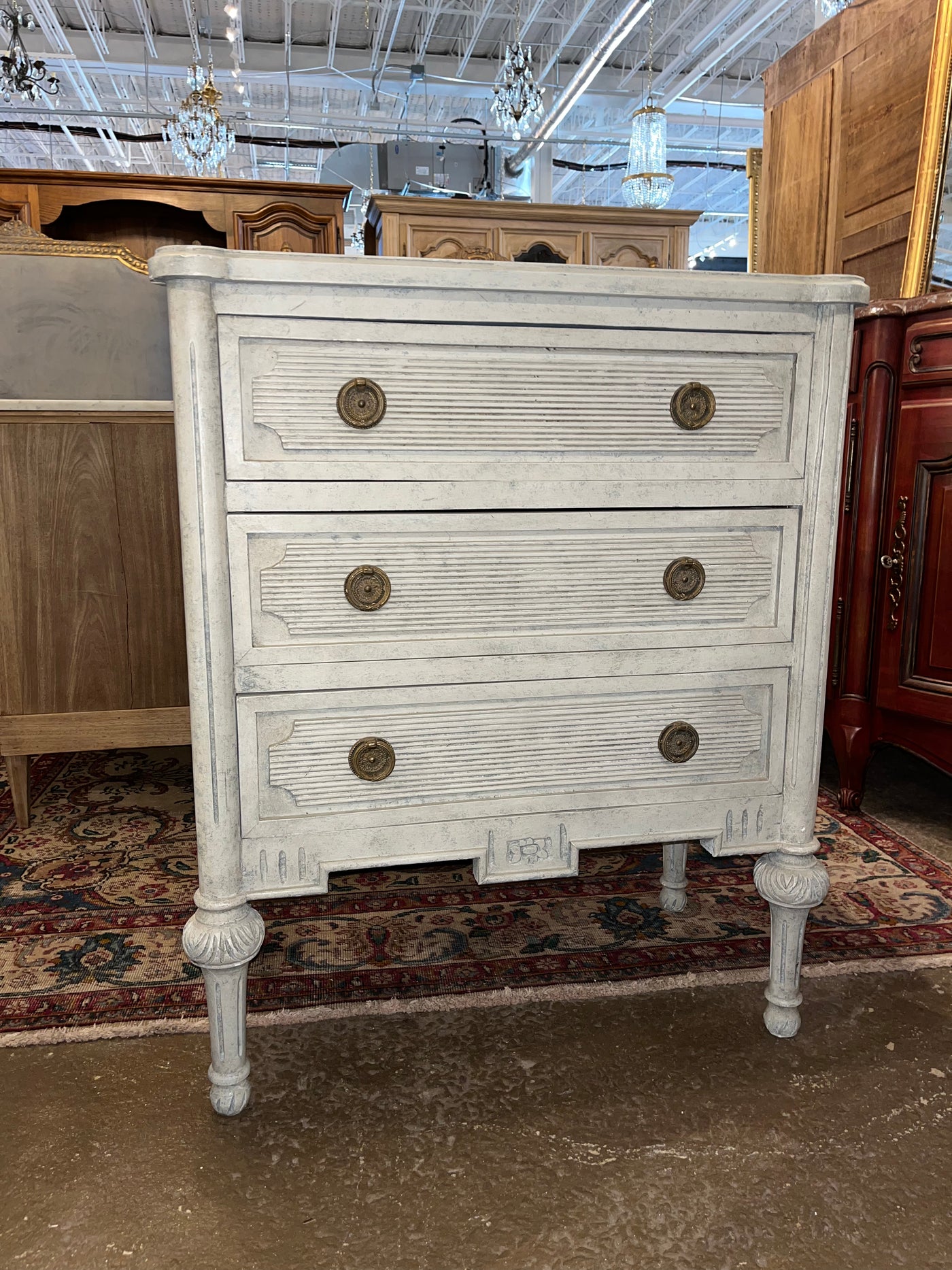 Swedish Reeded Front Nightstand