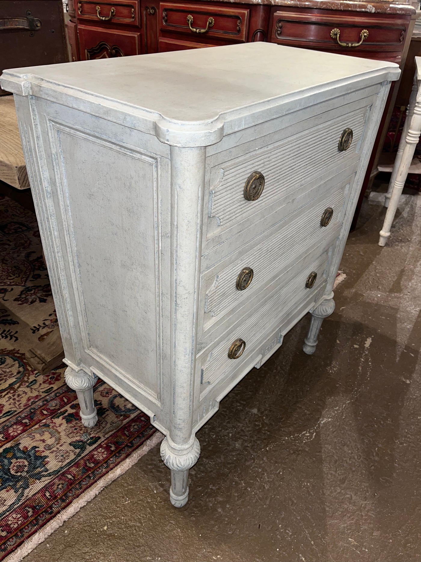 Swedish Reeded Front Nightstand