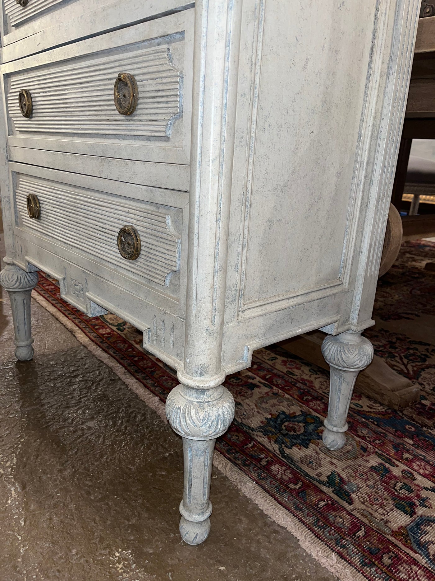 Swedish Reeded Front Nightstand | Le Chateau | European Luxury Furniture in Atlanta