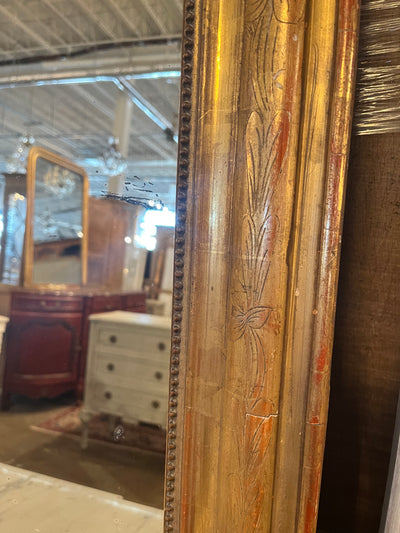 1800s Antique Louis Philippe French Mirror with Cartouche | Le Chateau | European Luxury Furniture in Atlanta