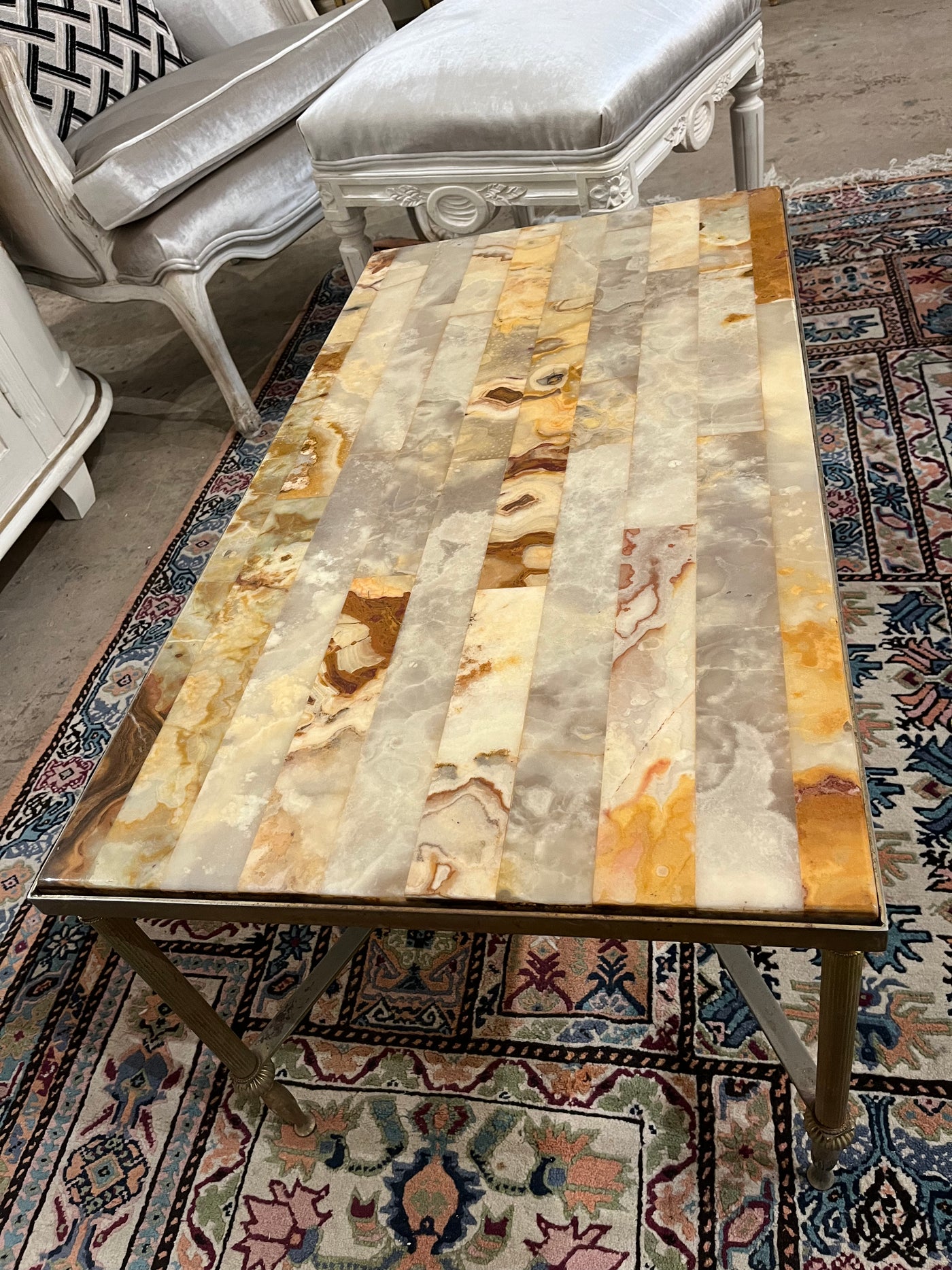 Multi-Tonal Marble Coffee Table