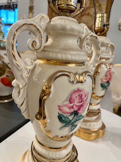 Ceramic Rose Lamps