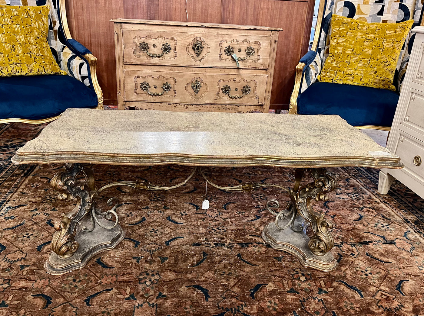 Antique French Carved Coffee Table | Le Chateau | European Luxury Furniture in Atlanta