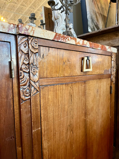 Marble Top Art Deco Buffet