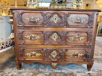 18th Century Chest with Original Brass Hardware | Le Chateau | European Luxury Furniture in Atlanta