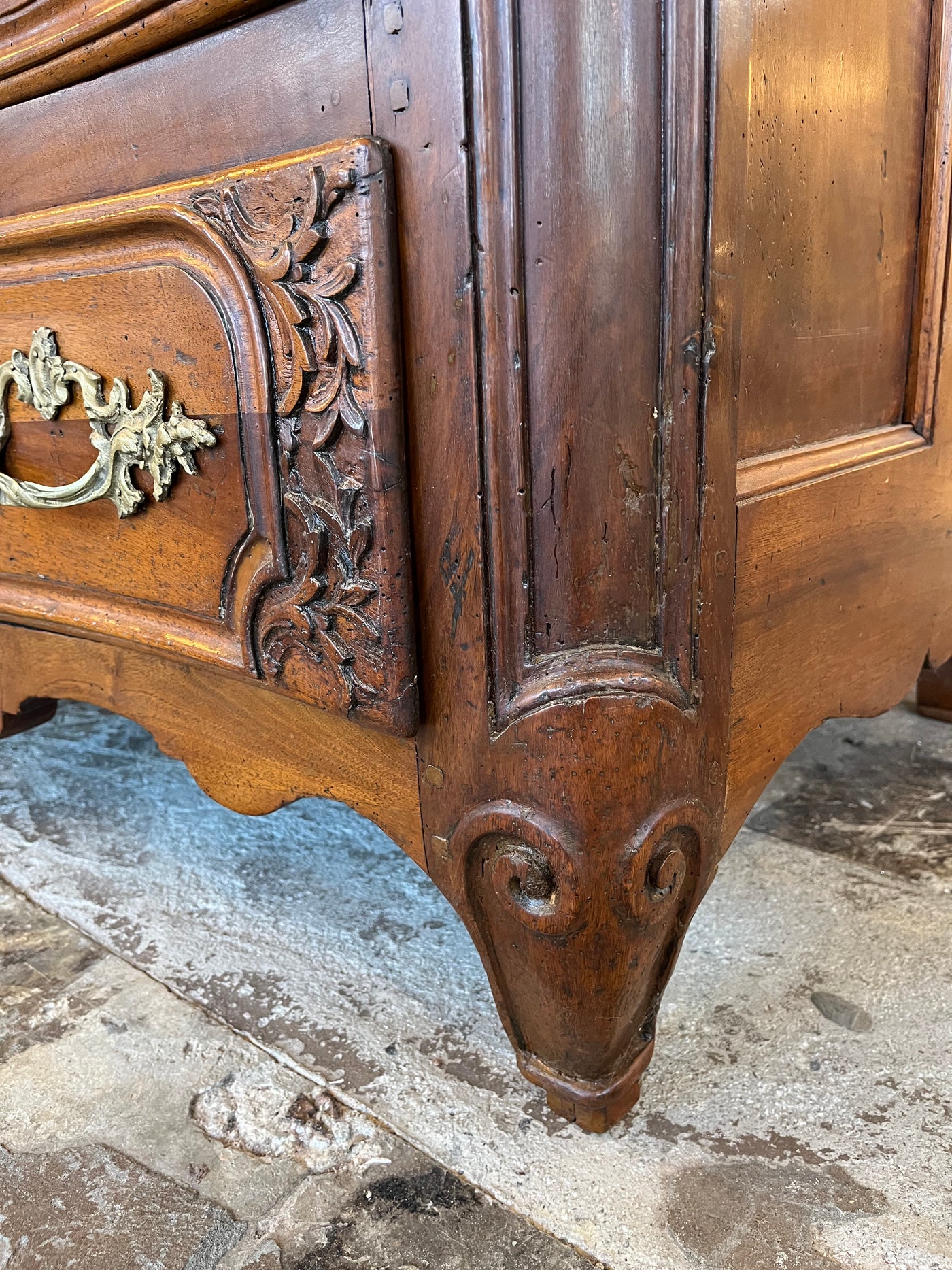 18th Century Chest with Original Brass Hardware