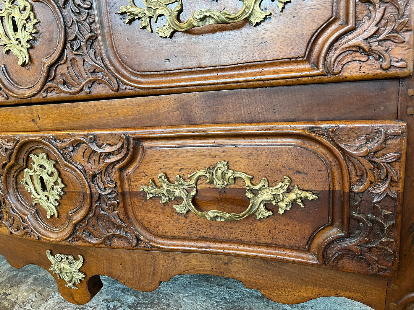 18th Century Chest with Original Brass Hardware